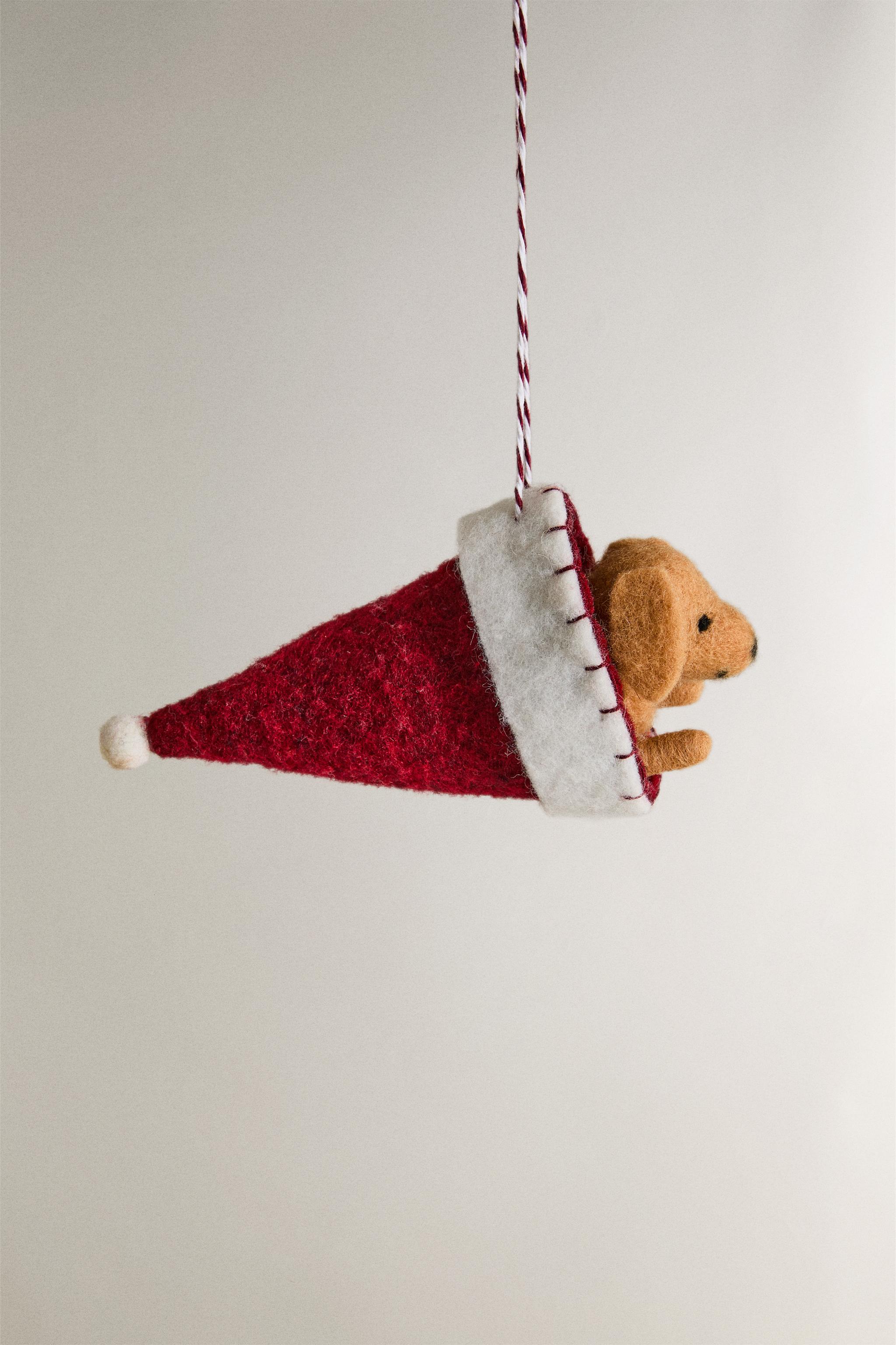 FELT DOG CHRISTMAS TREE ORNAMENT